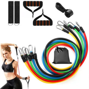 11Pcs Exercise Resistance Workout Bands for Fitness